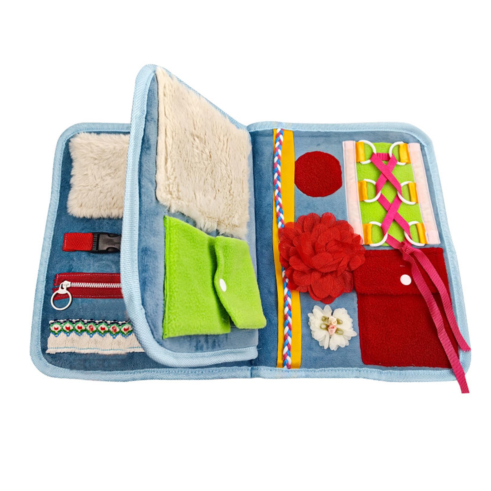 Bwangiao Multicolor Fidgets Blanket For Seniors Dementias Blanket Busy Blanket Kids Sensory Toy Alzheimer's Products Dementias Activities