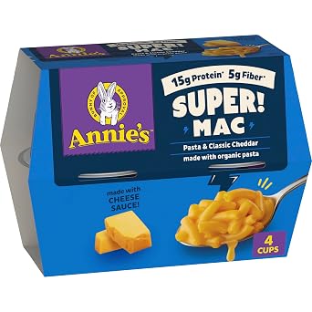 Annies Super! Mac Microwave Pasta and Classic Cheddar Cups, 4 Ct, 11.44 oz