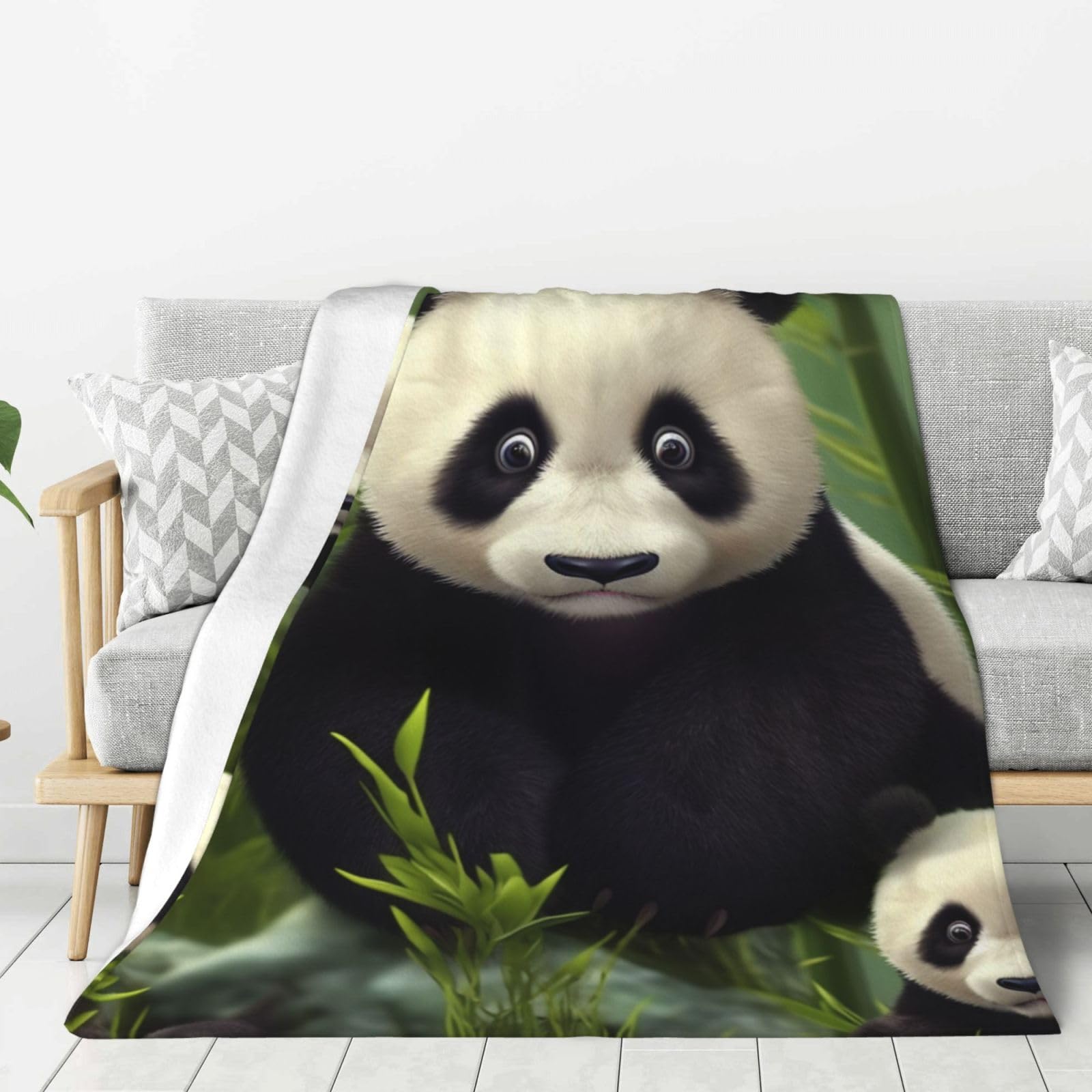Couverture panda climatisation légère contre les nuits fraîches