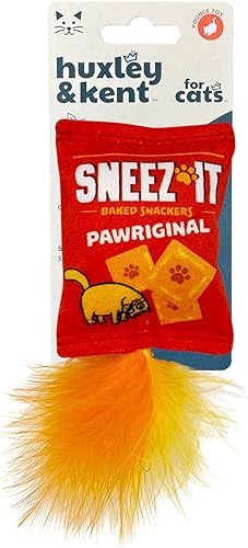 Miniatura 26 de Huxley & Kent Juguete de peluche para gatos – Juguete interactivo de hierba gatera para gatos y gatitos – Suave con crujido y hierba gatera –