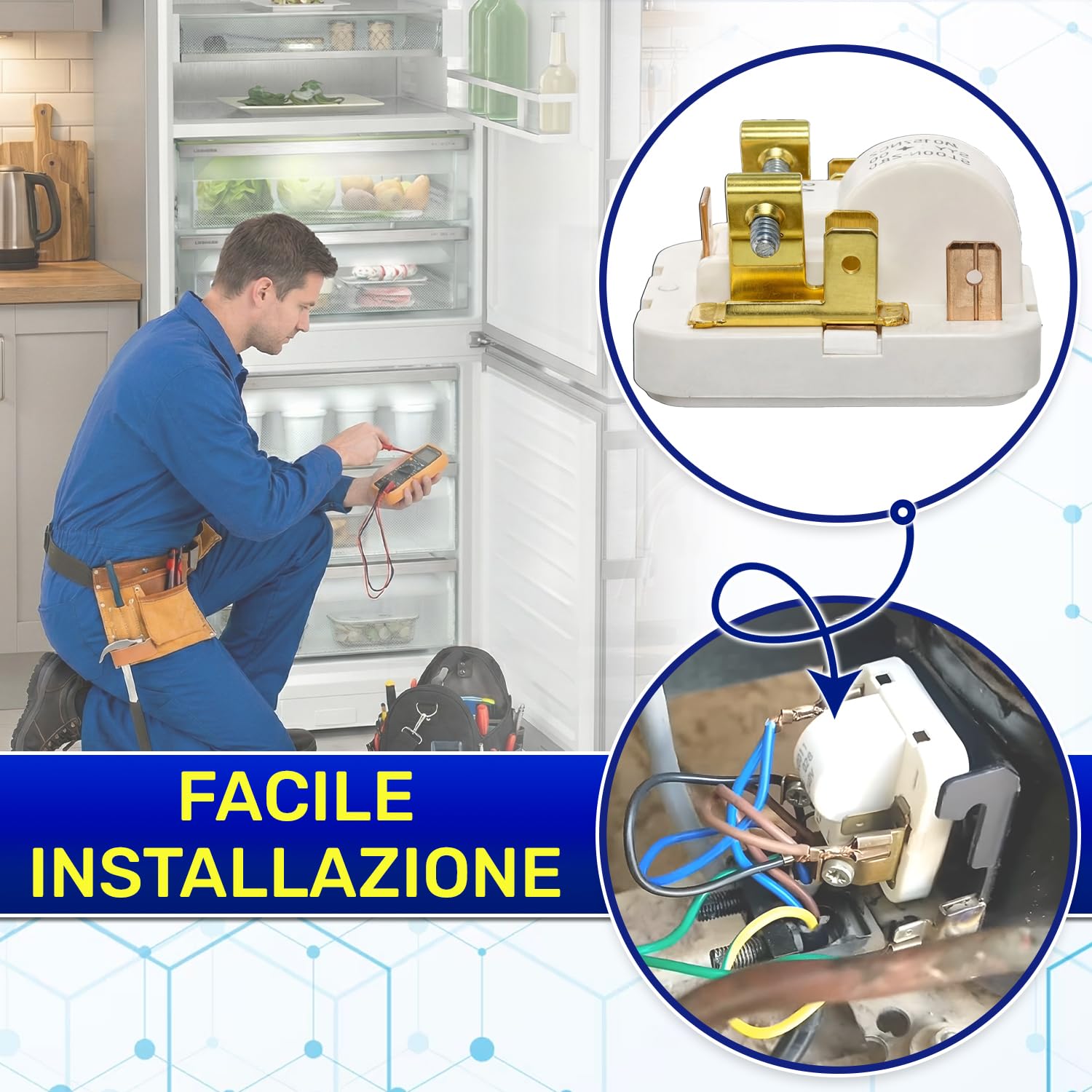 Rele di Protezione Motore del Compressore per Frigorifero 103N0021 per Danfoss Garanzia di 10 Anni - MONTERAL