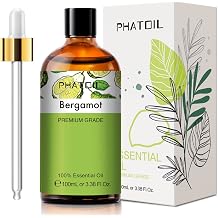 Bergamot Essential Oil for Diffuser Aromatherapy, Soap Making 3.38fl.oz | Pure Bergamot Oil for Humidifier, Air Freshening, Skin, Yoga, Long Lasting Essential Oils for DIY Scent Project 100ML