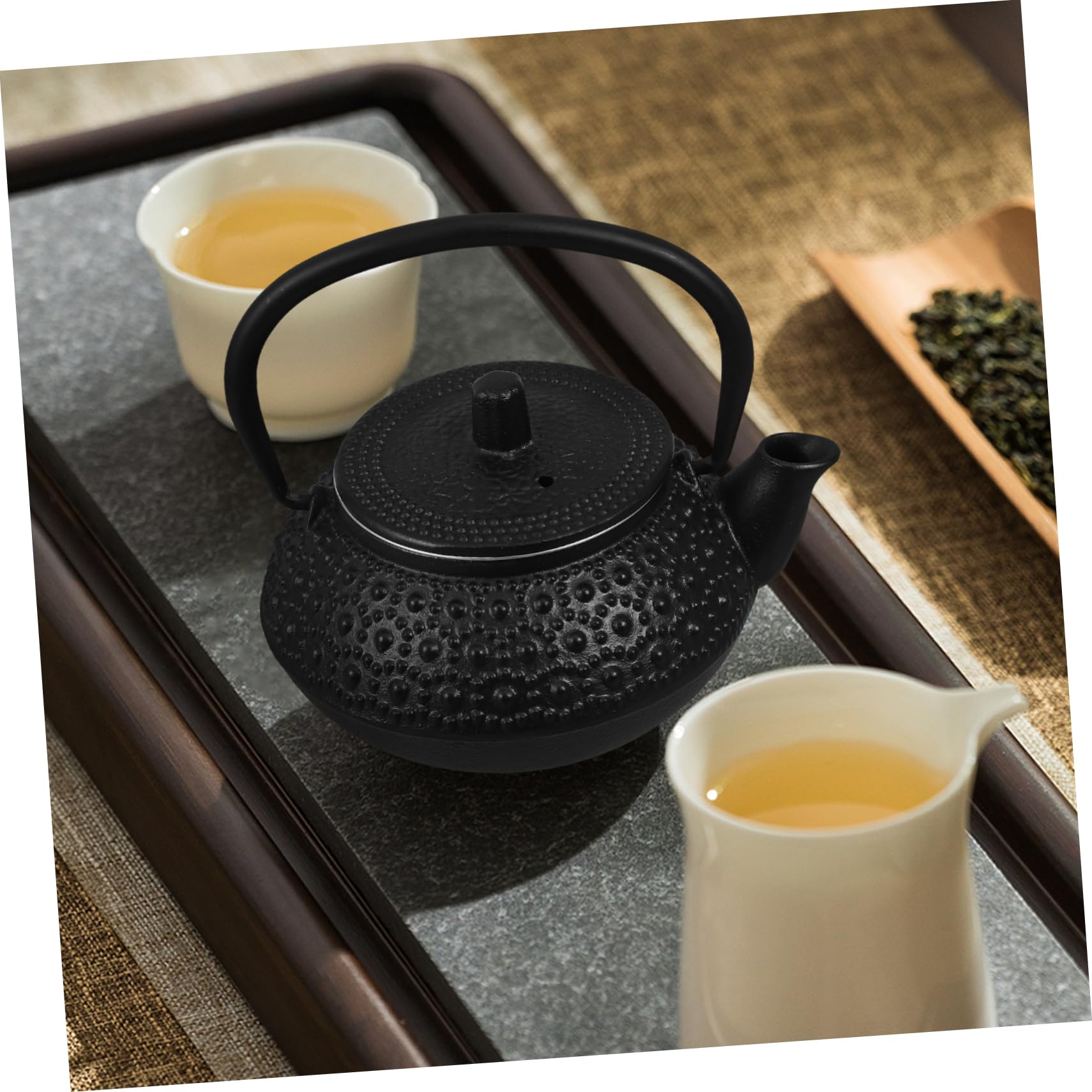 Bouilloire en Fer 0,3l avec Infuseur pour Thé en Vrac, Solide et Stable, Style Simple et Élégant, pour Infusion à Domicile