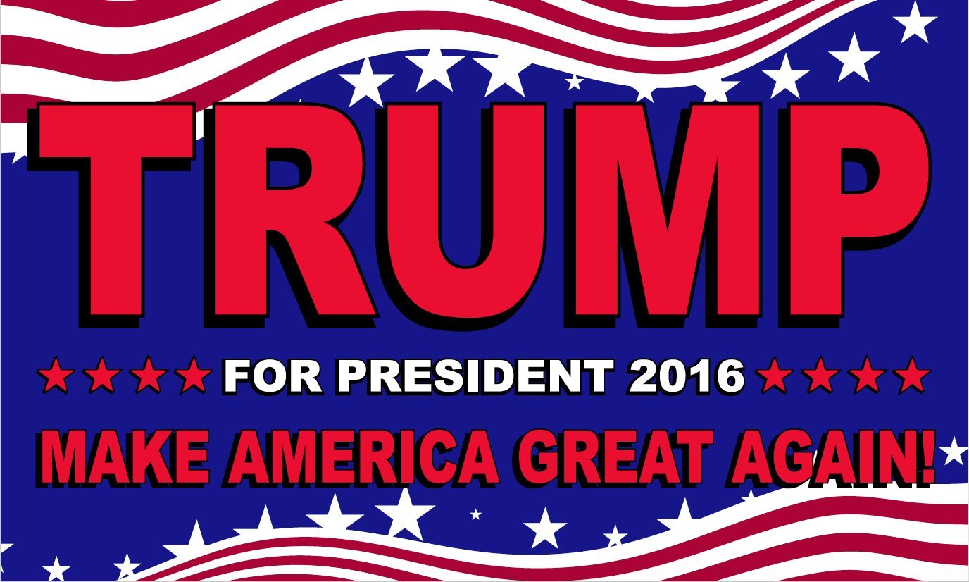 3x5 Trump WON 2016 Make America Great Doppelseitige 3-lagige Nylon