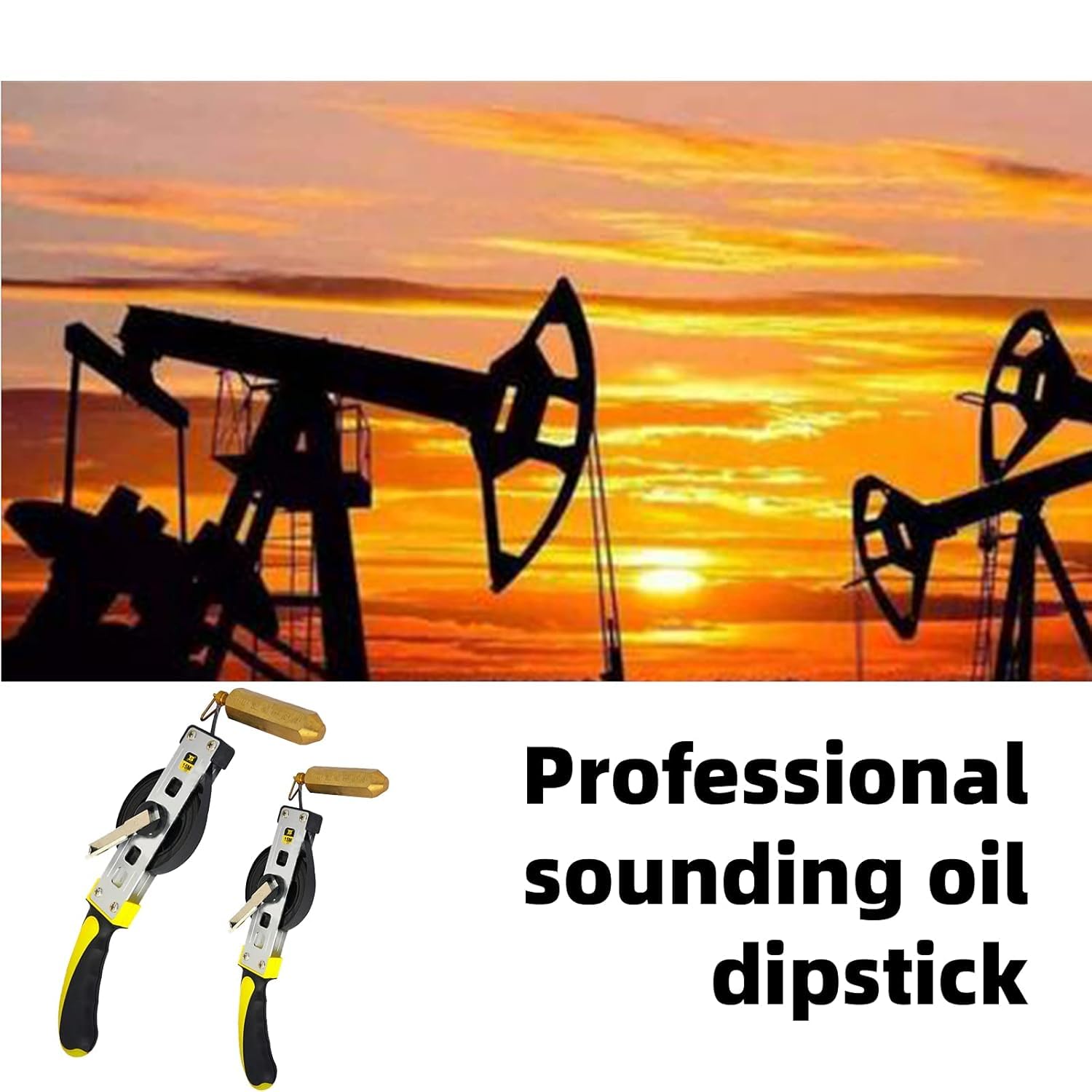 Tyenaza Nastro di Misurazione dell'Olio, 10 m, Dispositivo di Misurazione del Carburante con Ottone Plumb Bob, Righello di Misurazione dell'Olio con Bilancia Trasparente ad Alta Precisione
