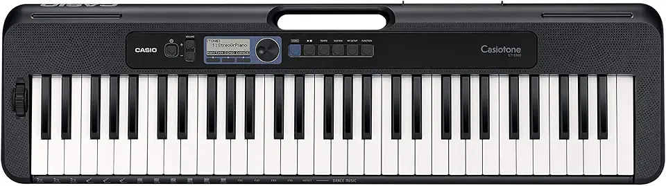 TECLADO MUSICAL CASIOTONE BÁSICO, CASIO, CT-S300C2-BR PRETO
