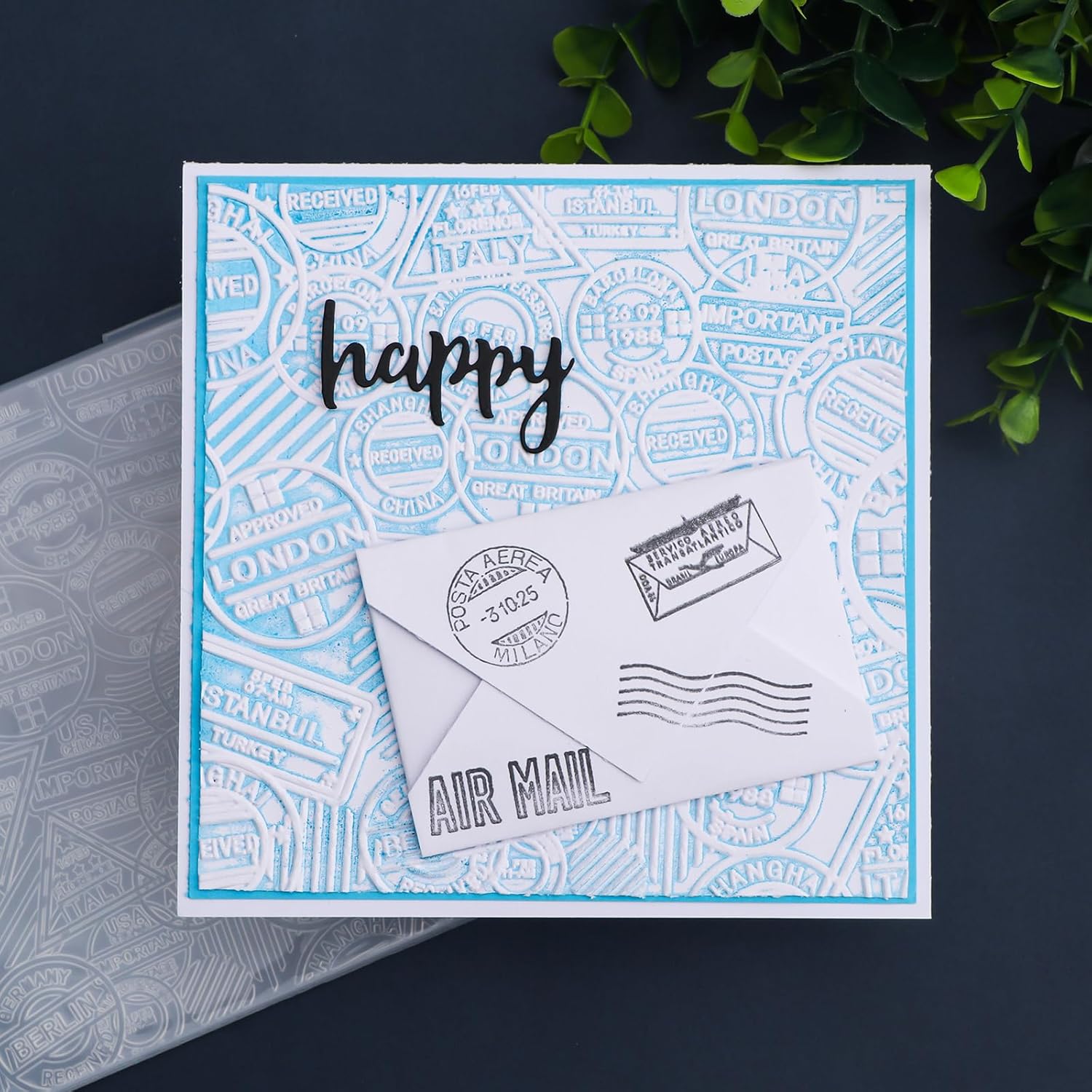 Briartw 3D Embossing Folder for Paper Crafting - Deep Texture Design, Compatible with Die Cutting Machines, Ideal for Cardstock (≥250gsm),Scrapbooking and Paper Craft,5.9x5.9 Inch