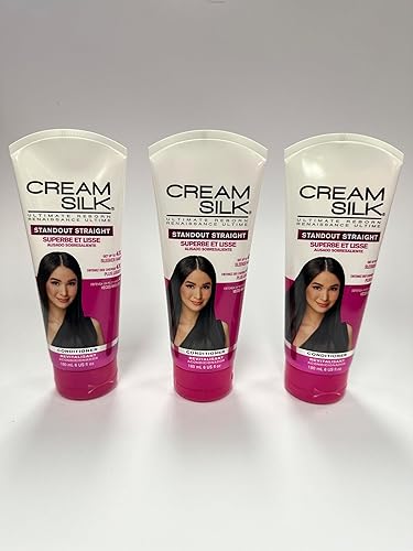 Cream Silk Acondicionador destacado recto - 3 botellas 6.1 fl oz (6 onzas líquidas cada una)