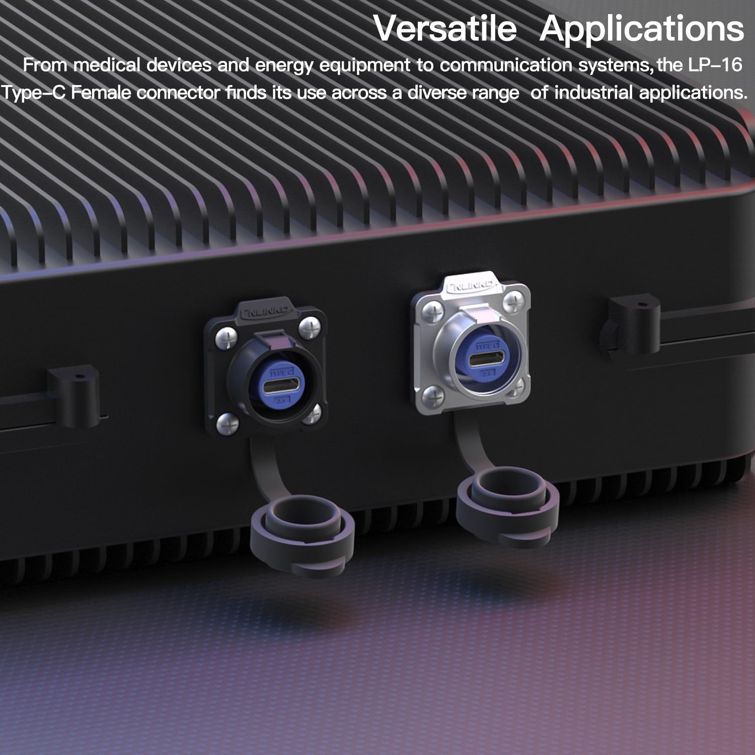 CNLINKO Connecteur étanche LP-16 De Type C, Prise à 4 Trous