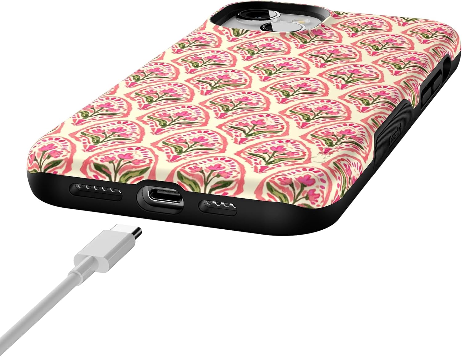 Casely iPhone 15 Plus Case | Tulip Tapestry | Jenna Palek x Casely | Bold Protective Design | Compatible with MagSafe