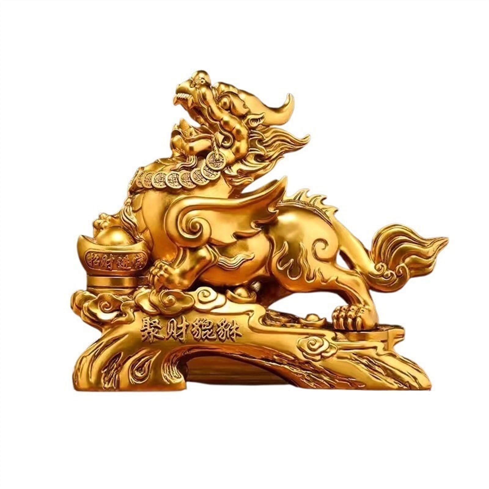 BHGFYXBS Tabletop Figurines Lucky Feng Shui Inviting Wealth Ornament Living Room Entrance Office Wine Cabinet Gathering Wealth Pixiu Decorations Desktop Ornaments Home Decor Statu,Left-S