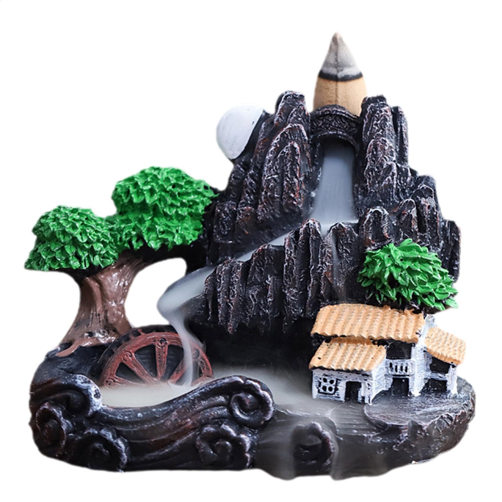 Bruciatore di incenso a riflusso, bruciatore di incenso conico – Supporto | per incenso creativo a riflusso | Ornamento Zen, Bruciatore di incenso per soggiorno, studio, sala da tè, bagno