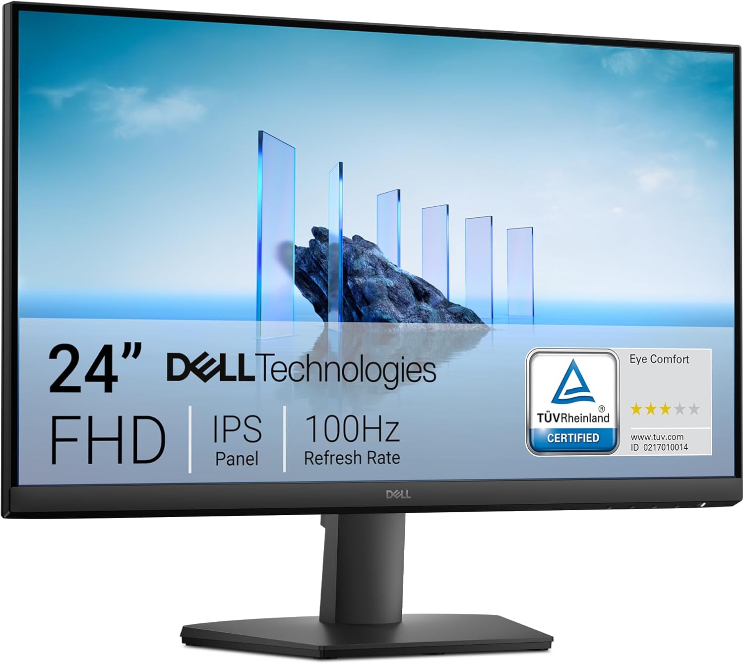 Dell 24 Monitor - SE2425HM - 23.8-inch Full HD (1920x1080) 16:9 100Hz Display, IPS Panel, 16.70 Million Colors, Anti-Glare, 1 HDMI / 1 VGA Port, TÜV Rheinland 3-Star*, Comfortview Plus - Black