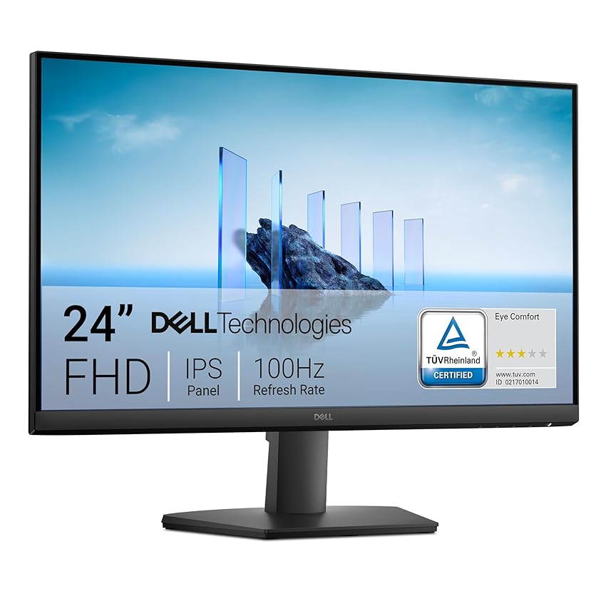 Dell 24 Monitor - SE2425HM, Full HD (1920x1080), 100Hz, IPS, 5ms, VESA (100x100mm), HDMI, VGA, 3 Anni di Garanzia, Nero