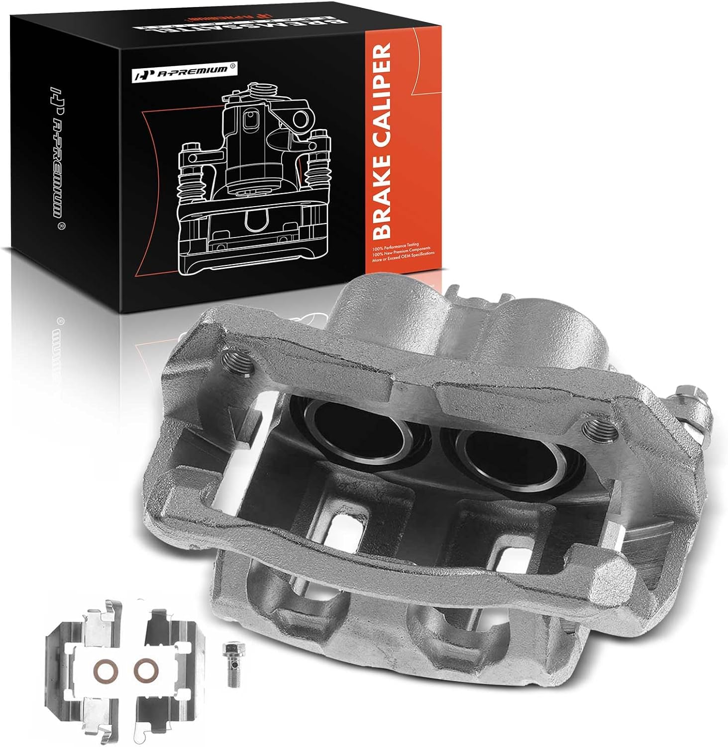 A-Premium Disc Brake Caliper Assembly with Bracket Compatible with Select Acura and Honda Models - CR-V 07-11, RDX 07-12, Accord Crosstour 10-11, Crosstour 12-15, Odyssey 05-10 - Front Right Passenger