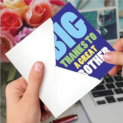 Miniatura 10 de NobleWorks - Divertida tarjeta de felicitación de agradecimiento (cuñado) con sobre de 5 x 7 pulgadas (1 tarjeta) - Gran diferencia cuñado C8211TYG