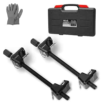 ABN Coil Spring Compression Tools - 2pc Coil Spring Clamps With Safety Guard
