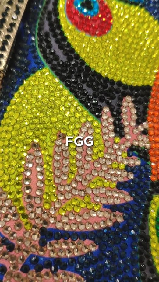 Boutique De FGG Toucan Bird Pochette En Cristal Pour Femme Sac à