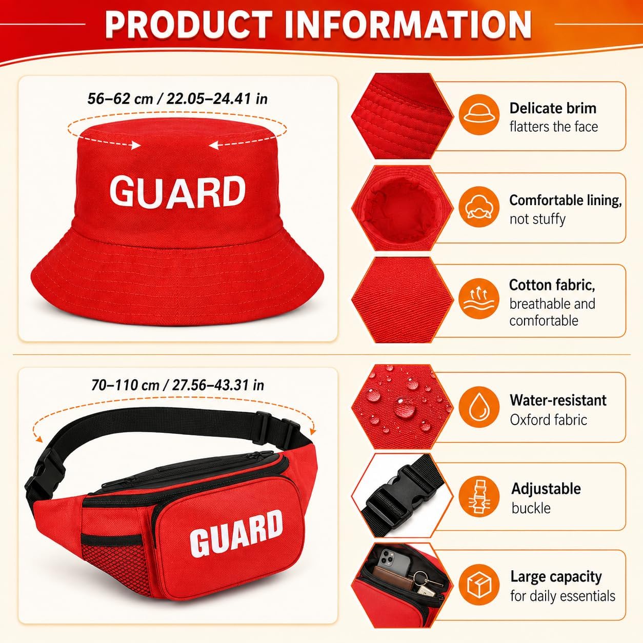 5 Pcs Guard Costume Set Include Guard Hat Sunglasses Fanny Pack Whistle with Lanyard for Men Women Party Dress Up