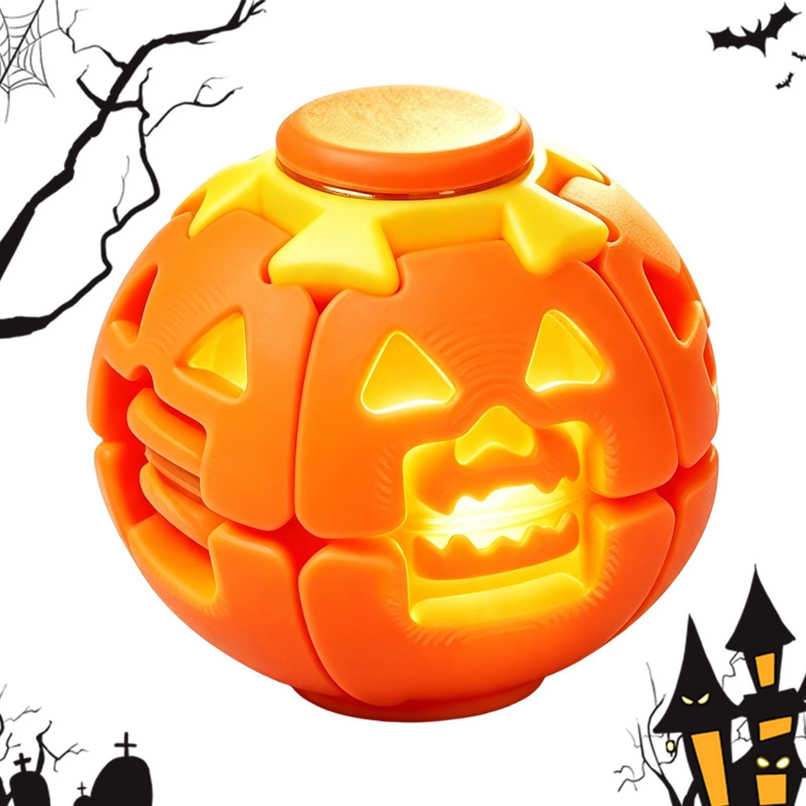 Halloween Fidgets Spinners, Rotating Pumpkin Anti Stress Sensory Toy, 6.5cm