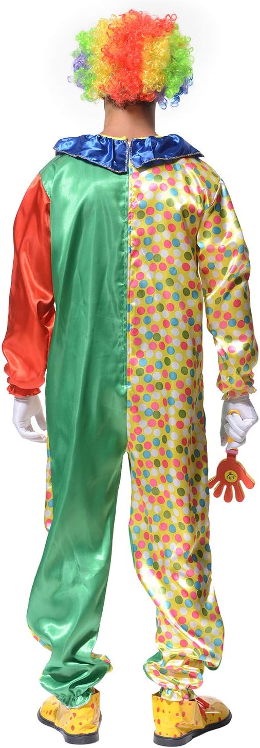PGOND Men's Funny Clown Costumes Clown suit Jumpsuit for Theme Party - Image 5