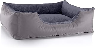 BedDog® Letto per Cane/Gatto Cuccia Teddy S Fino a XXXL, 14 Colori a Scelta, Cuscino per Cane, Divano per Cane, Cestino per Cane, Misura L, Grigio/Grigio