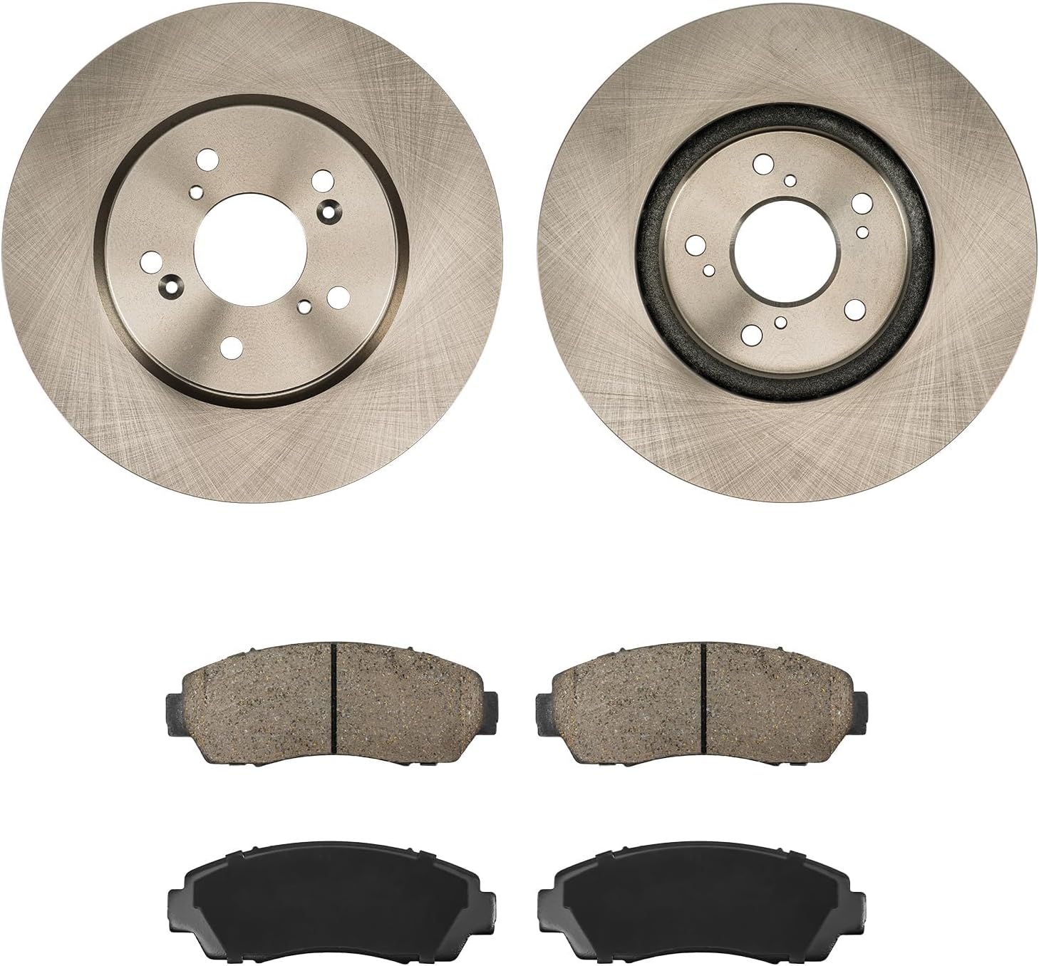 KAX Front Brake Kit, Carbon Fiber Ceramic Brake Pads and Rotors | Fits Honda Accord Crosstour 2011, Honda Crosstour 2012 2013 2014 2015, Honda CR-V 2012-2016, Automotive Replacement Brake Kit