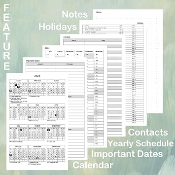 2025-2026 Weekly & Monthly Linen Cover Planner, July 2025 - June 2026 To Do List Notebook Academic Year Calendar with Colorful Monthly Tab, Pocket, Pen Loop