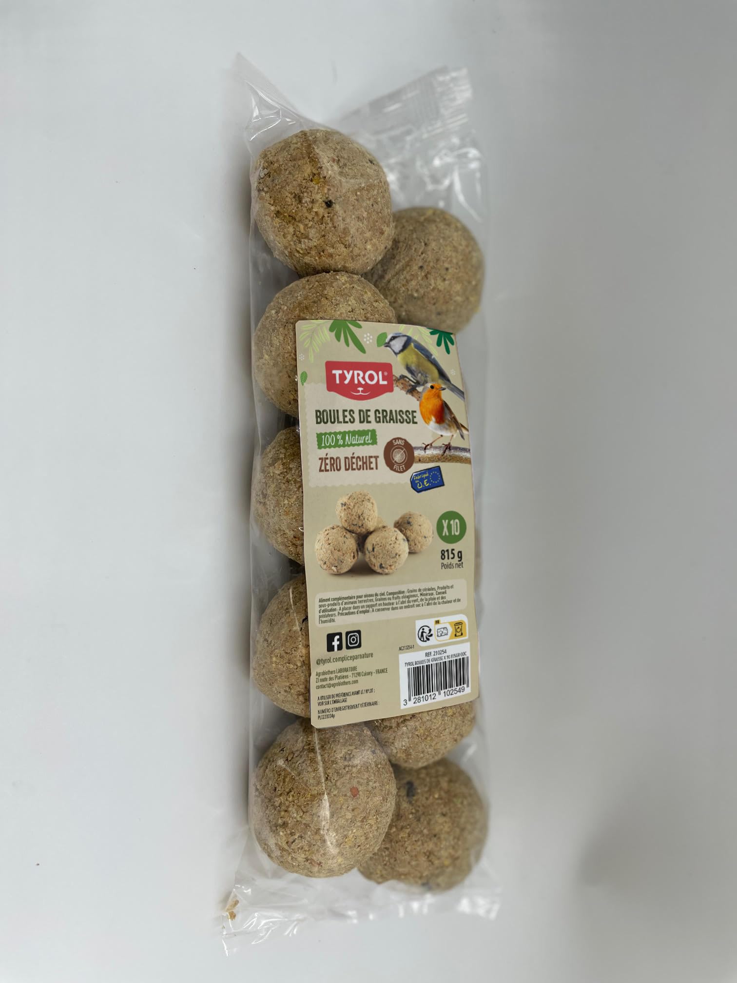 TYROL Boules DE Graisse X 10 815GR ODC