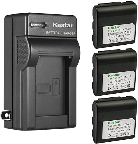 Miniatura 8 de Kastar Paquete de 1 batería y cargador de pared AC compatible con Sharp VL-E600U, VL-E610, VL-E610H, VL-E610S, VL-E610U, VL-E620, VL-E620S,