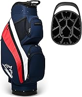 UniHimal Golf Cart Bag: 14-Way Locking Dividers, Rain Hood, Insulated Cooler Pocket - Premium Silent Bag for Men & Women