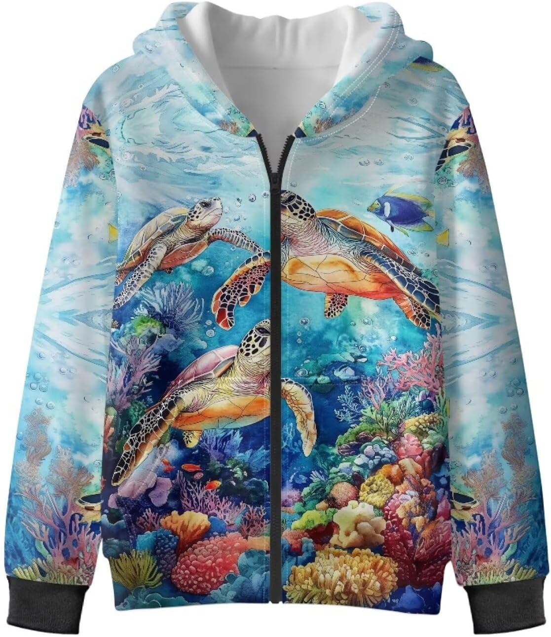 Warm Winter Hoodies for Girls Fleece Zip up Jacket with Pocket Size 6-16 Kids Loose Soft Long Sleeve Outfits