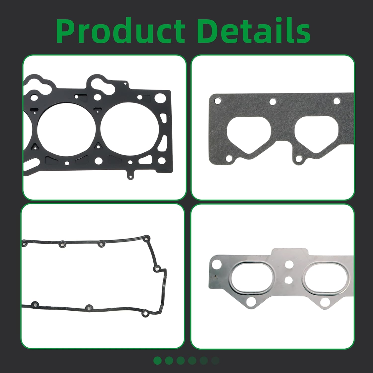 Head Gasket with Bolts Set, 2001-2010 fit for Hyundai Elantra/Tucson/Tiburon, fit for Kia Soul/Spectra/Spectra5/Sportage DOHC L4 2.0L HS26181PT ES71313 HS26181PT-1