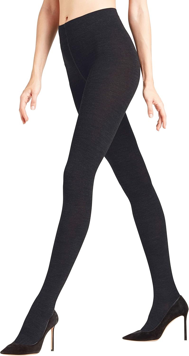 FALKE Women's Softmerino Tights, Thick Warm Breathable, Merino Wool Cotton, Trendy Casual or Dress Stockings, Blue (Dark Navy 6379), S-M, 1 Pair - Image 2