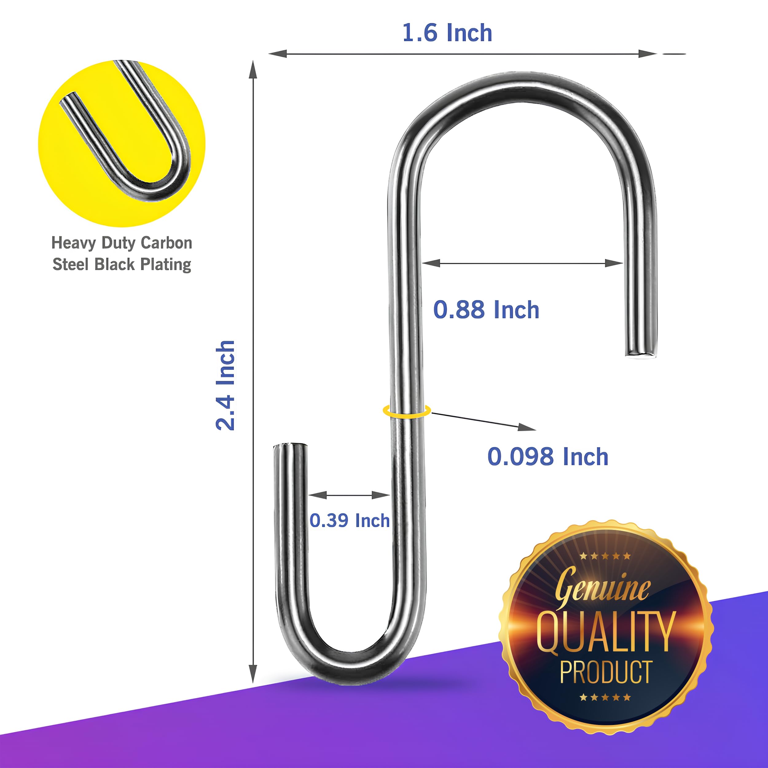 30 Silver S-Hooks - Hang Plants, Towels & More -2