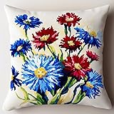 【Matériau de haute qualité】 La taie d'oreiller imprimée 11CT est fabriquée en fil de coton écologique à longues fibres de haute qualité,avec suffisamment de couleurs différentes.Il s'agit d'un tissu tissé à trois couches avec une épaisseur suffisante pour une couture plus facile,une sensation de douceur,une bonne ténacité et une bonne solidité.