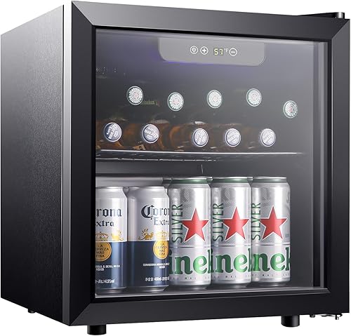 Miniatura 1 de Kismile 12 Bottle 48 Can Wine Cooler Refrigerator, Mini Fridge Cabinet with Glass Door, Digital Temperature Display, Quiet Compressor, Wine Fridge