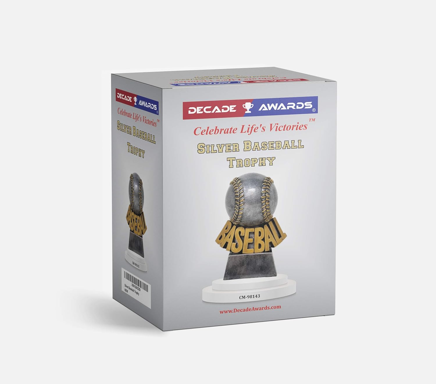 Decade Awards Baseball Trophy - Custom Engraved Baseball Award - Perfect for Team, Little League, MVP, Coach or Player Recognition - Customize Now (5.5 Inch)