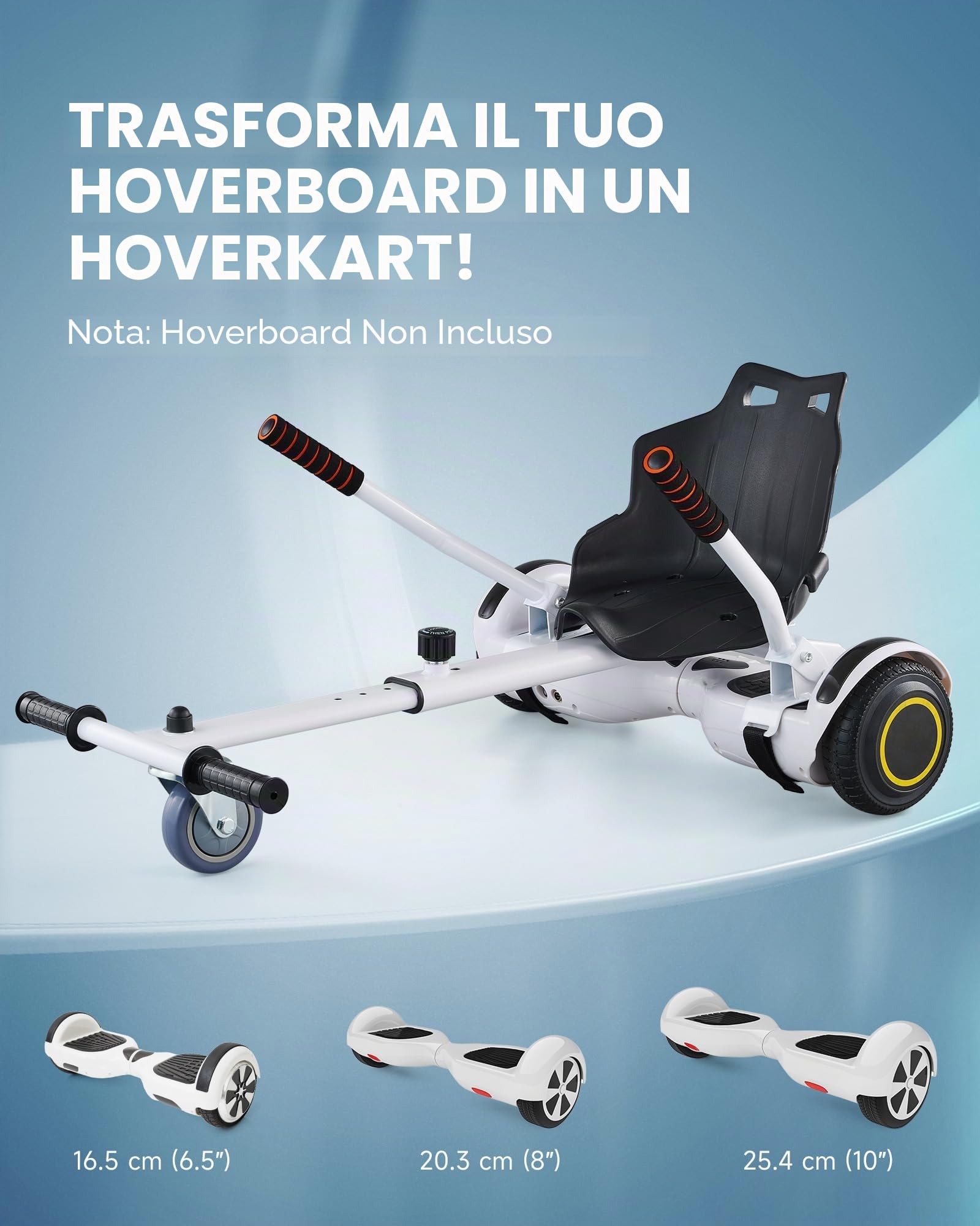 CO-Z Go-Kart Hovercart Regolabile per Hover Balance Board da 16.5 cm 20.3 cm 24.5 cm, Gyro Kart Monopattino Elettrico Accessori di Scooter a Bilanciamento Automatico