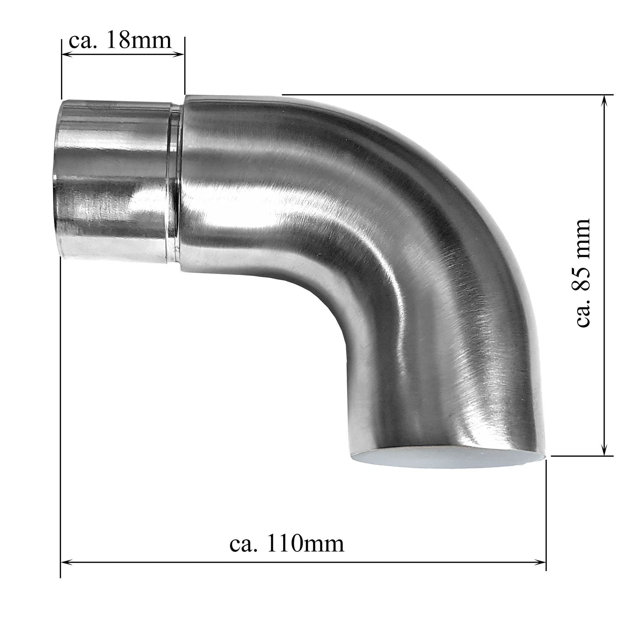 Produktbild von Edelstahl Geländer Wand Handlauf Träger V2A Treppe Haltegriff