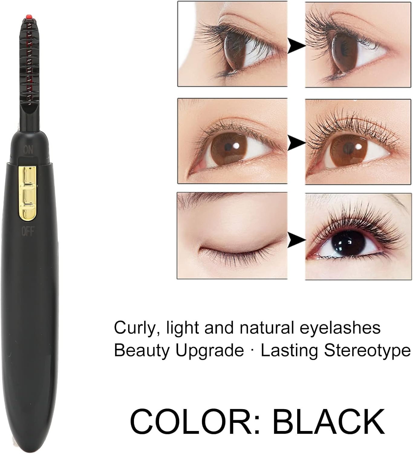 Heated Eyelash Curler, The lash Curler can Fast Heat up Within 15s, Electric Eyelash Curler with Comb, Curling Tool for Women 24 Hours Long Lasting Naturally Eyelashes, Rechargeable Eyelash Curler - Image 9