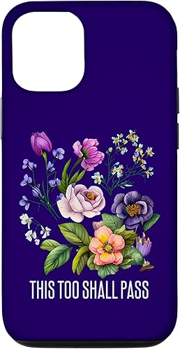 iPhone 1212 Pro This too shall pass camisas florales para mujeres flores Faith-Ba Case