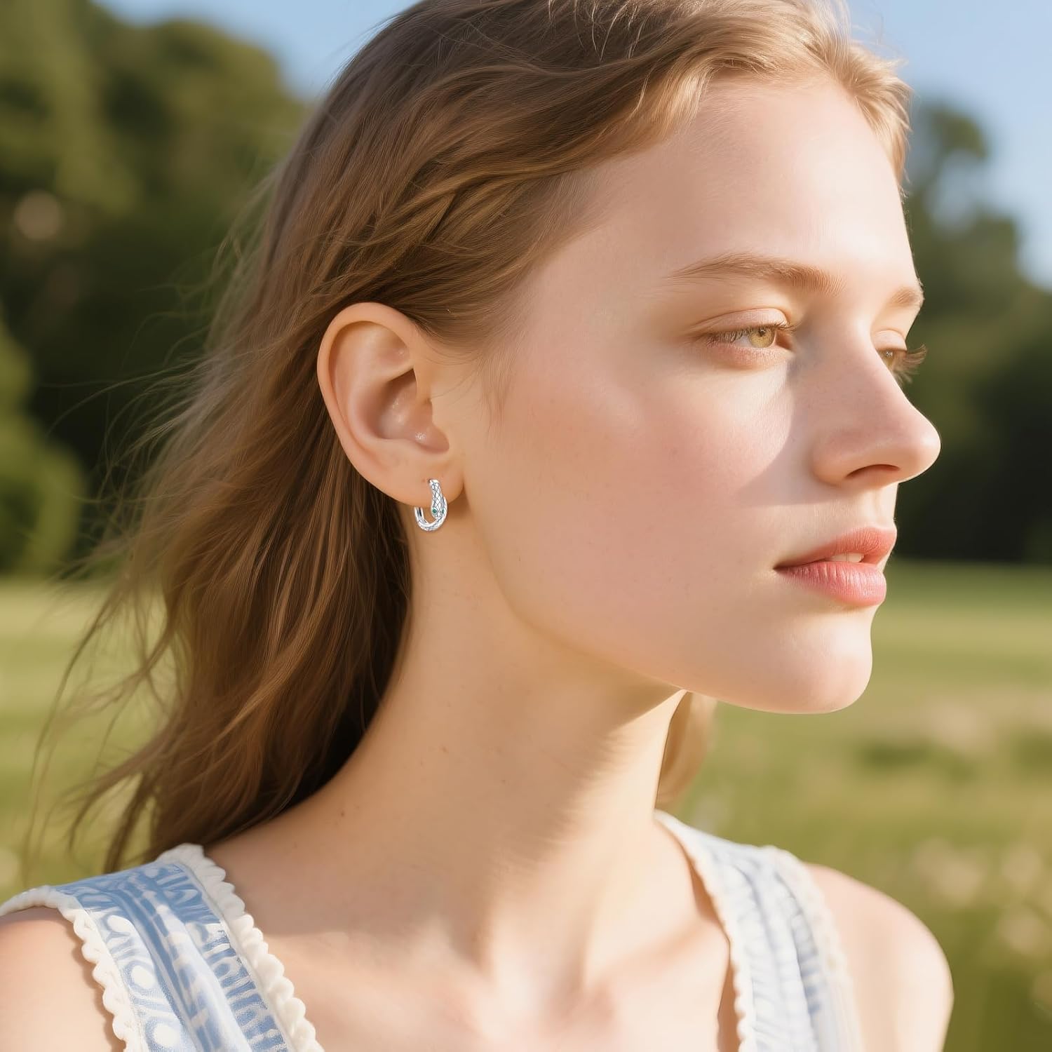 VONALA Snake Hoop Earrings for Women 925 Sterling Silver Animal Hoop Earrings Snake Jewelry Gifts for Women Men - Image 3