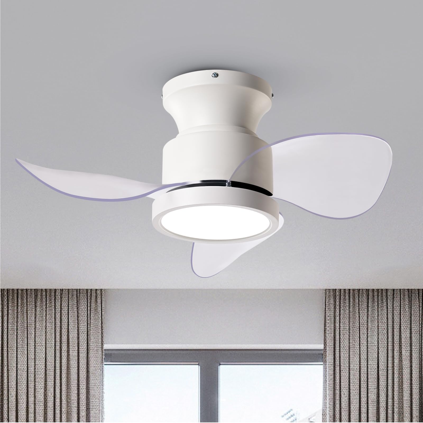 Roomratv - Ventilador de techo silencioso de 22 pulgadas, control ...