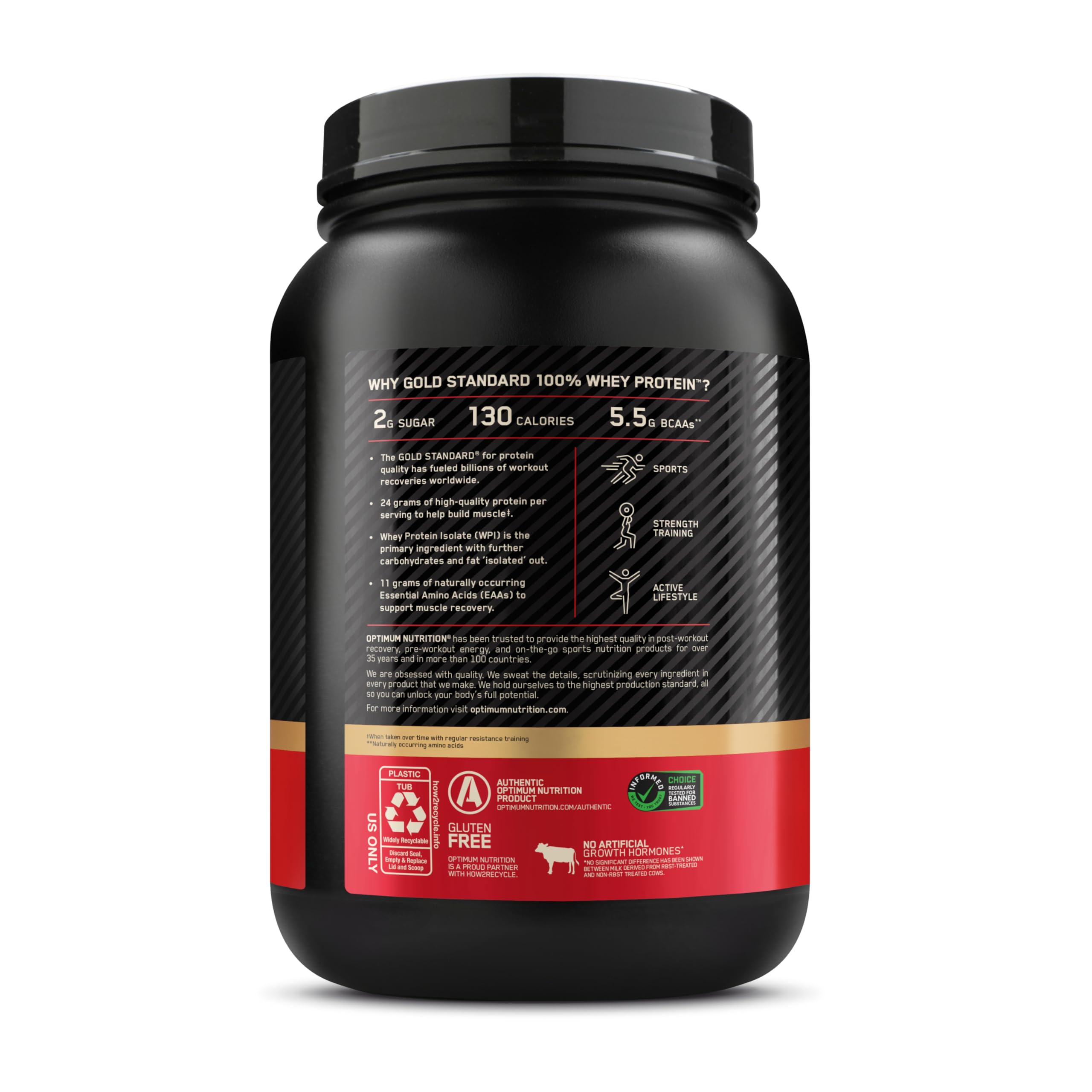Optimum Nutrition Gold Standard Whey Protein Powder, Banana Cream, 5 LB — Amazon image 11