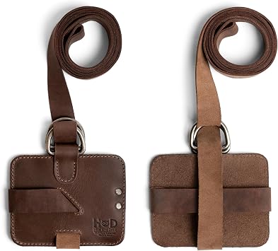 Hide & Drink, Adjustable Book Strap Carrier, Shoulder Carry Reader Essentials, Safe Rustic Holder, Full Grain Leather, Handmade Accessory, Bourbon Brown