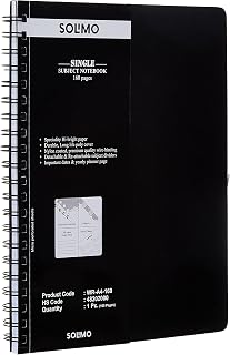 Amazon Brand - Solimo Wirebound Notebook, A4 Size,160 Pages, Single Ruled, 70 GSM Paper Price In India