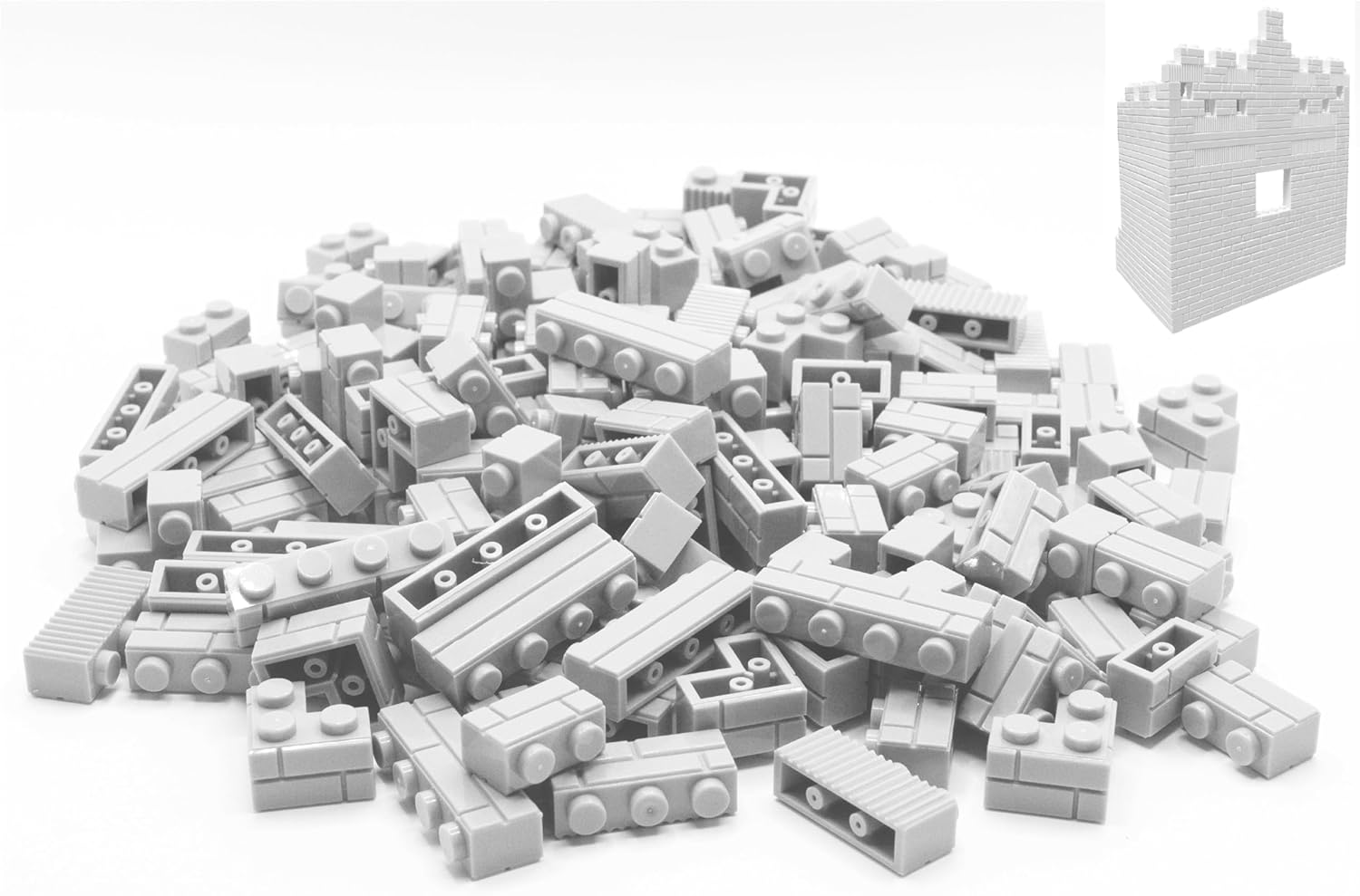 230 Pieces Masonry Profile Building Bricks Toy for Kids Multiple Colors DIY Building