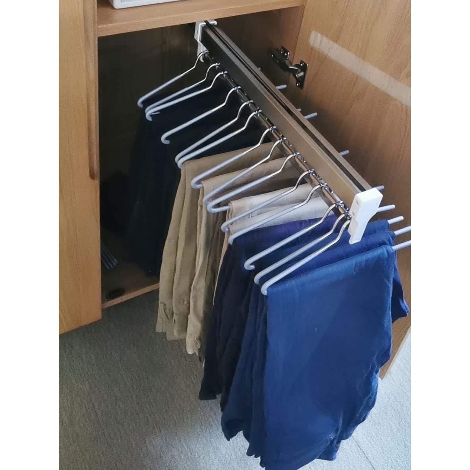 Rail de vêtements extensible 30-80cm en acier coulissant gain de place
