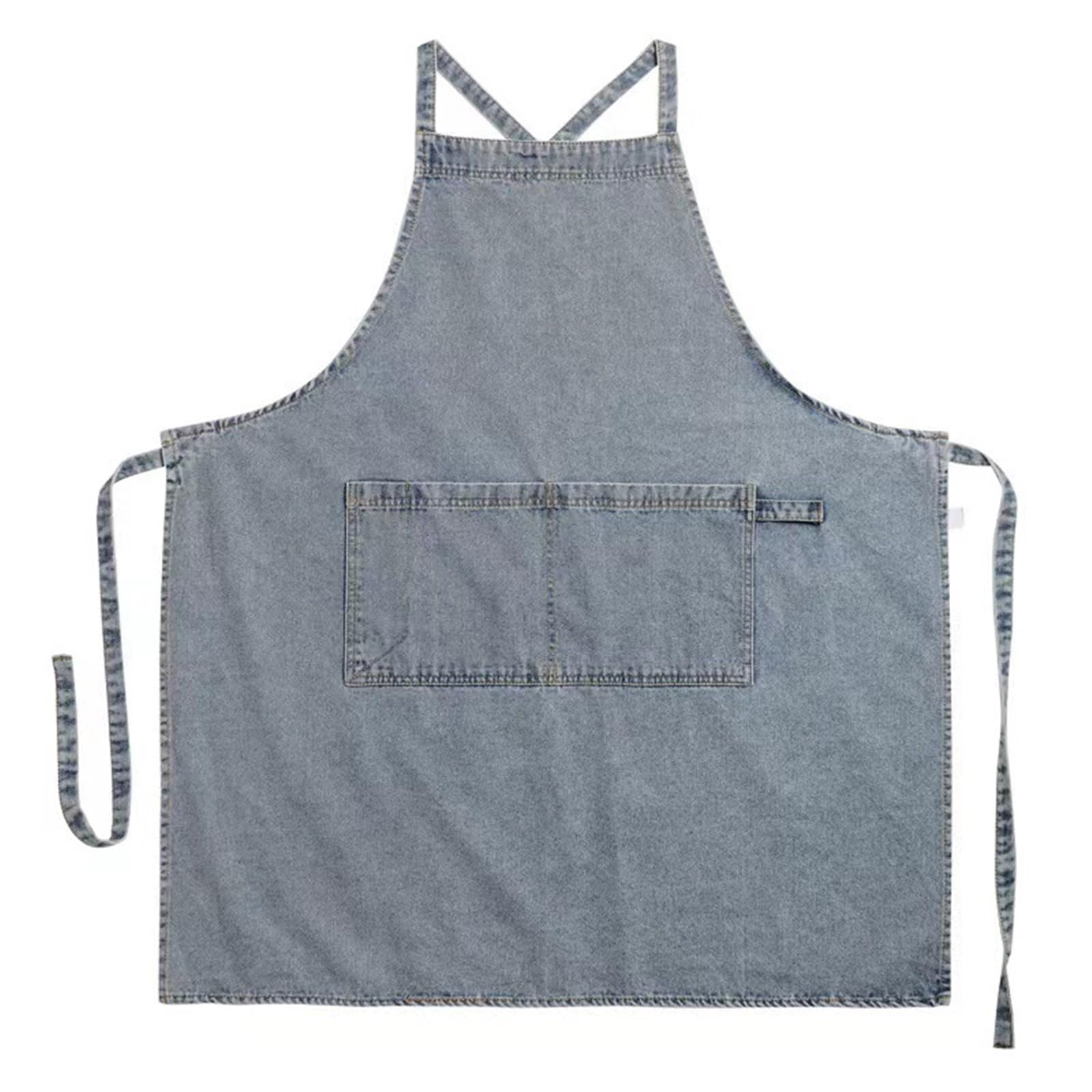 2 uds elegante delantal vaquero Unisex con bolsillos for hombres y mujeres cocina jardinería pintura Chef Para Hogar